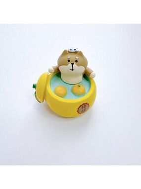 Cute Shiba Inu Hot Spring Bath Mini Figure Kawaii Dog Figurine